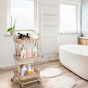 <span class=keywords><strong>Steelite</strong></span>-carrito de cocina de 3 niveles, carrito de Metal con cesta - Product Image 5