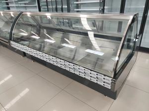 Refrigerador Comercial de Exhibición Abierto para Carne Fresca con Interior de Acero Inoxidable, Puerta Corrediza y Placa Horizontal de Estilo Curvo - Product Image 3
