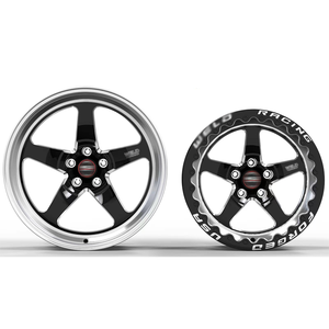 Rines Monobloque Forjados Estilo S71 <span class=keywords><strong>de</strong></span> 15x10, 17x10, 18x10, con Beadlock Personalizado, Negro Brillante Fresado, para Camaro y Mustang - Product Image 3