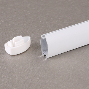 Rail inférieur en aluminium blanc de 6 m pour accessoires de stores enrouleurs, pour usage intérieur et extérieur - Product Image 1