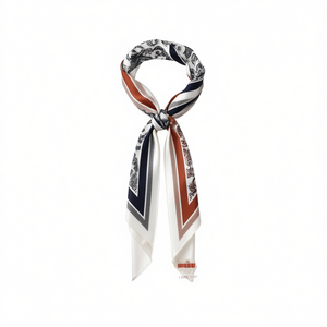 Foulard Triangolare in Seta 135x60cm, Elegante Accessorio di Moda per Donne, Multifunzionale per Tutte le Stagioni, Stampato - Product Image 1