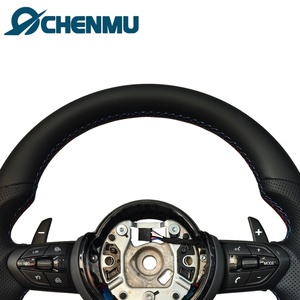 Volante de Cuero Perforado de Fondo Plano para <span class=keywords><strong>BMW</strong></span> M M3 <span class=keywords><strong>M5</strong></span> M6 F01 F02 F06 F07 F10 F11 F12 F13 F30 F32 F80, Venta Directa de Fábrica - Product Image 5