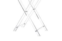 Table d'appoint pliable moderne en acrylique transparent pour café, avec emballage en carton écologique