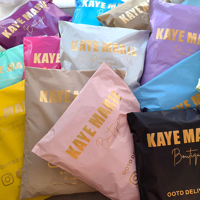 Custom Printed Logo Plastic Packaging Clothes Shipping Bags Poly Mailer Bags With Handle