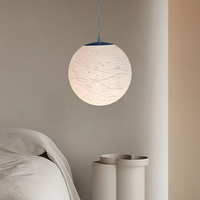 Lustre moderne DAQIU pour intérieur, lampe suspendue décorative en forme de lune, lampe suspendue en tissu de soie, éclairage artistique
