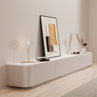 Nouvelle Arrivée 2026 Meuble TV Style Crème Kaki Éclairé, Meuble TV Moderne de Luxe pour Salon, Prix de Gros