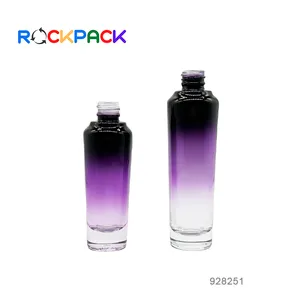 Flacons compte-gouttes d'huile essentielle décoratifs de couleur violette en verre de 35ml 55ml