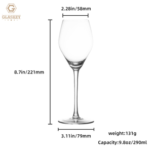 Vaisselle Royale Tulipe Verres à <span class=keywords><strong>Vin</strong></span> <span class=keywords><strong>Prosecco</strong></span> Verre <span class=keywords><strong>Italien</strong></span> Verre à <span class=keywords><strong>Vin</strong></span> <span class=keywords><strong>Blanc</strong></span> Cristal Clair Champagne Verre à <span class=keywords><strong>Vin</strong></span> 290ml - Product Image 5