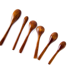 Cucchiai Ecologici in <span class=keywords><strong>Legno</strong></span> Naturale per Caffè, Tè, Zuppa, Zucchero, Miele, Dessert, Antipasti, Condimenti, Piccoli Cucchiai da Bistrot - Product Image 3