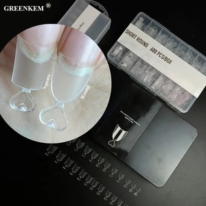 600 <span class=keywords><strong>Uñas</strong></span> Postizas de ABS Mate, Cortas y Cuadradas, con Etiqueta Privada, Transparentes, Naturales, Cortas, con Forma de Almendra - Product Image 1