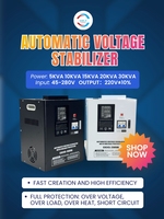 Régulateur de tension monophasé statique 10 KVA, type relais AC, large plage de tension d'entrée 45-280V 50/60Hz, AVR 220V, stabilisateurs de tension