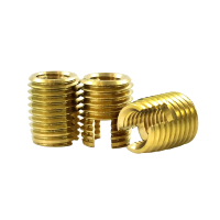 Brass Non-Magnetic Inch Thread Sleeve Polished Finish Fully Threaded Right Hand Socket Drive Straight Groove Variable Inserts