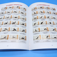 Küresel Fitness programları için iplik dikili ciltleme çoklu dil desteği ile profesyonel spor kitap baskı