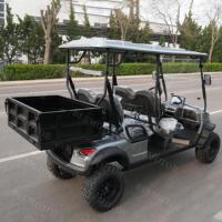 Voiturette de golf électrique tout-terrain Beemotor 72V au lithium, 4 places, rehaussée, avec benne basculante