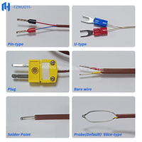 Solder-joint Probe 1.25mm PTFE Insulated K Type 24AWG Thermocouple RTD Temperature Sensor Sensing Wire Cable OEM/ODM IP68