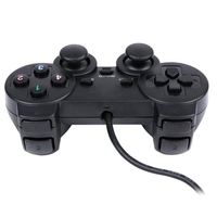 Manette de jeu filaire pour ordinateur PC, console de jeu PS2, vibration unique, apparence USB