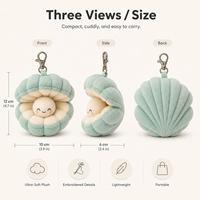 Boneka Gantungan Kunci Mutiara AI Shell 10cm, Figur Kawaii Super Lembut Seperti Awan, Isian Kapas PP, Gantungan Kunci Lucu