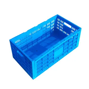Plastic square chicken egg tray basket foldable egg transportation crate