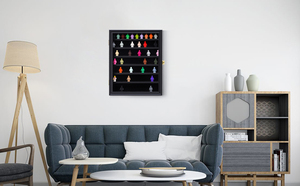 Grande vitrine murale noire avec cadre miroir pour figurines <span class=keywords><strong>Lego</strong></span> et <span class=keywords><strong>mini</strong></span> figurines d'<span class=keywords><strong>action</strong></span> - Product Image 5