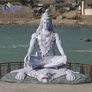 Wholesale Unique Design Famous Statue Natural Stone Sitting Buddha Lord Shiva Sculpture Marble Statue Factory Direct Price