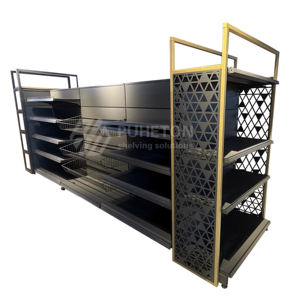 Scaffale Gondola Personalizzabile a Doppio Lato per Farmacia, Espositori per Supermercati e Negozi al Dettaglio, Promozione di Fabbrica - Product Image 1