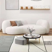 Canapé VONLIVA, design nordique moderne, unique et créatif, en bois courbé et flanelle, une place, pour salons, studios, salons de beauté