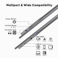 Monitor Gaming portabel 18.5 inci 60hz 120HZ 1080P IPS, Monitor kedua untuk Laptop dengan kickstand