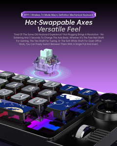MKESPN SXS-W911 Wireless + BT + Wired Joystick <strong>Macro</strong> Definition RGB Hot-swappable <strong>Macro</strong> Definition <strong>Mechanical</strong> Gaming <strong>Keyboard</strong> - Product Image 3