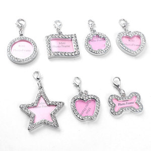 Vente flash : Étiquette personnalisée à graver soi-même, en forme de cœur, en métal, mignonne, avec pendentif en diamant pour la décoration - Product Image 3