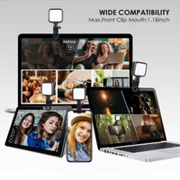 Éclairage de studio portable mini RGB avec température de couleur réglable pour téléphone, selfies, vlogs, conférences, alimenté par batterie