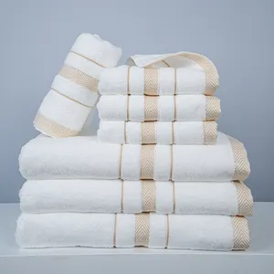 High Quality Egypt Cotton Satin Gear Bath Towel Set 100% Cotton Hotel Soft And Absorbent Bath Face Towel Custom Logo