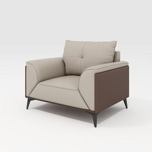 Sofás de cuero ejecutivos modernos de lujo económicos conjunto de muebles de oficina comercial sofás modulares de 1 2 3 plazas - Product Image 3