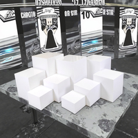 Ensemble de buffet en acrylique blanc présentoirs de fête de mariage pour rehausseurs de comptoir de nourriture pour support de comptoir