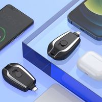 Mini cargador de llavero inteligente portátil personalizado de fábrica, Banco de energía de emergencia promocional con pantalla para iPhone tipo de batería