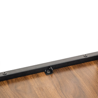 Table basse de basse de taille de dessus d'effet en bois avec des jambes noires en métal