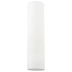 Cubierta de tubo alto de vidrio, cubierta de lámpara de reemplazo, cilindro recto, cilíndrico, material esmerilado, color blanco leche, OEM
