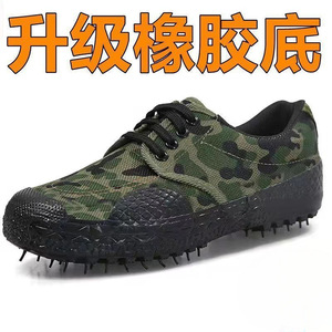 รองเท้าทำงานลายพรางสำหรับผู้ชาย รองเท้าเพื่อความปลอดภัยพื้นยางหนาสำหรับงานก่อสร้างกลางแจ้ง - Product Image 3