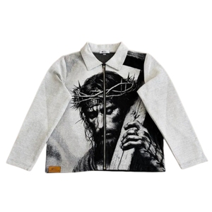 Sweat à capuche unisexe surdimensionné en tapisserie tissée respirante, style streetwear japonais décontracté, pour l'automne, motif anime - Product Image 1