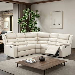 Sofá esquinero reclinable seccional de 6 plazas, estilo moderno y ergonómico, marca Frank, con mesa abatible, ideal para la sala de estar. - Product Image 2