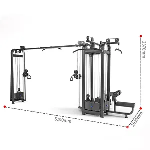 Professional Gym commercial multi function more people station cable lat pull down machine power rack fitness equipment