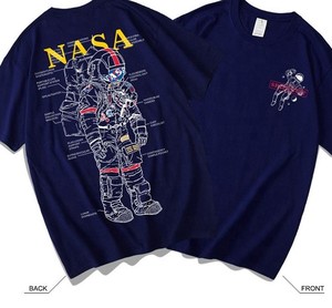 Maglietta estiva di alta qualità Oversize Logo personalizzato stampato a colori <span class=keywords><strong>t</strong></span>-<span class=keywords><strong>Shirt</strong></span> dei pesi massimi <span class=keywords><strong>Nasa</strong></span> - Product Image 4