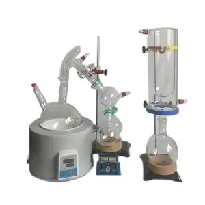 Equipamento de vidro de destilação do laboratório 5000ml, ajuste de temperatura do laboratório, equipamentos de vidro