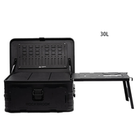 Boîte de camping élégante en aluminium 50L 30L, rechargeable, bagage de voyage moderne, valise métallique multifonction pour kit d'expédition en plein air