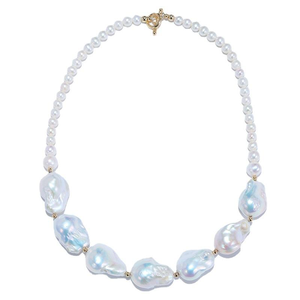 <span class=keywords><strong>Collana</strong></span> di <span class=keywords><strong>Perle</strong></span> d'Acqua Dolce Barocche <span class=keywords><strong>Grandi</strong></span> 17-18mm, Gioielli Originali Retrò di Alta Qualità, Vendita Calda - Product Image 1