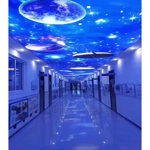 2024 nueva fábrica de China al por mayor película de techo elástica PVC película suave caja de luz techo con techo de película transparente