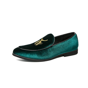 Plus Size 48 Men's Low-Top <strong>Embroidered</strong> <strong>Velvet</strong> Casual Leather Shoes Slip-On <strong>Loafers</strong> - Product Image 5
