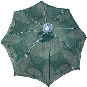 Rete da pesca con ombrellone automatico ispessita <span class=keywords><strong>a</strong></span> 8 fori rete per gamberetti gabbia per anguilla rete per gabbia da pesca produttori all'ingrosso - Product Image 1