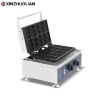 Nouvelle machine à gaufres 10-en-1 en acier inoxydable, design économe en énergie, revêtement antiadhésif, portable, 1,55 kW, garantie 1 an