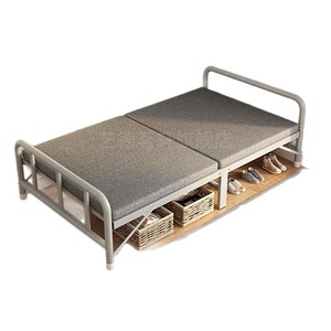 Lit simple pliable 1,2 m, cadre métallique simple, lit portable pour la maison, le bureau ou une chambre à louer - Product Image 5
