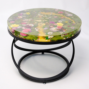 Nuovo Design vendita calda piccolo tavolino da tè da salotto camera da letto vera e propria fiore colorato in resina artigianale tavolo per la casa <span class=keywords><strong>mobili</strong></span> - Product Image 6